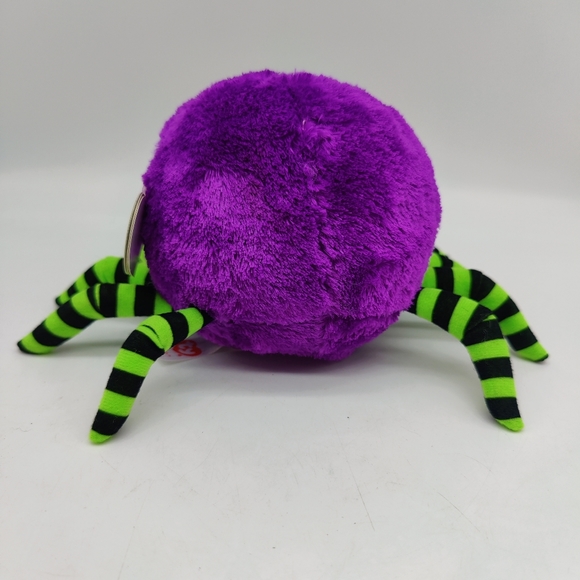 TY Beanie Boos - CRAWLY the Purple Halloween Spider Plush - Picture 4 of 6